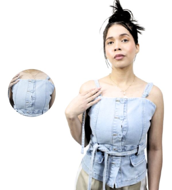 Top Aimportado Marca Salvaje De Jeans