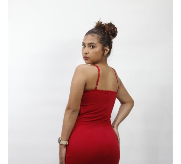 Vestido Americano Marca Love Couture Elegante Con Piedria - Imagen 8