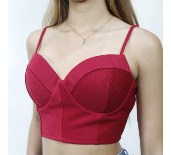 Top Americano Marca Haute Monde Con Tirantes Tela Tipo Stres - Imagen 4