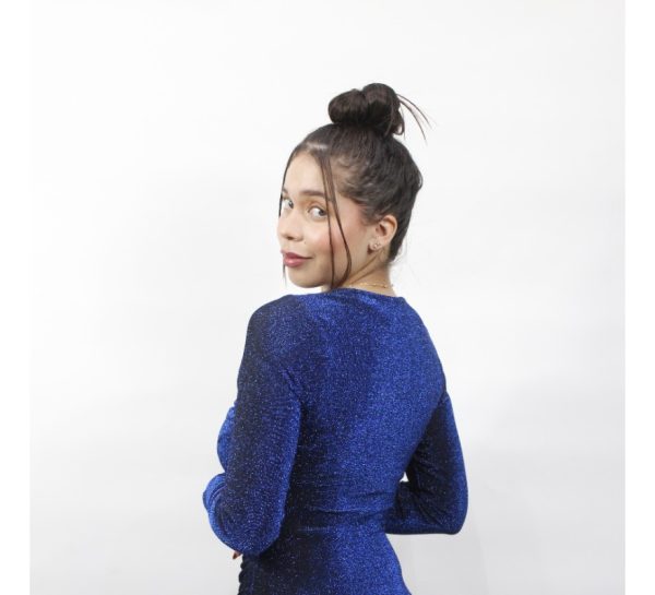 Vestido Americano Marca Iris Con Mangas Acurrugado - Imagen 6