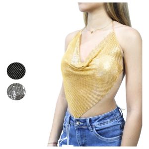 Top Importado Tipo Malla De Metal Marca Love Couture