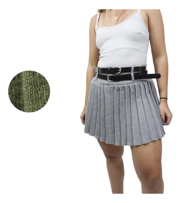 Falda  Americana Marca Haute Monde Flisada Doble Correa