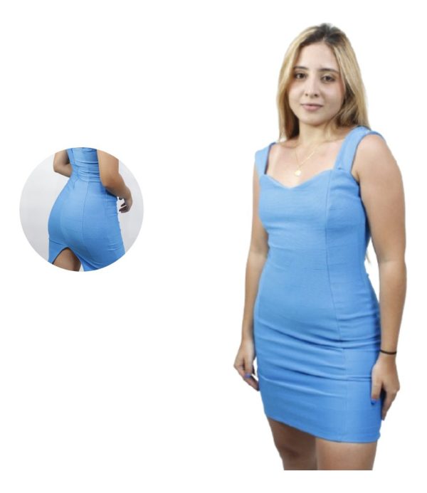 Vestido Americano Marca Iris Sin  Mangas Tela Stres