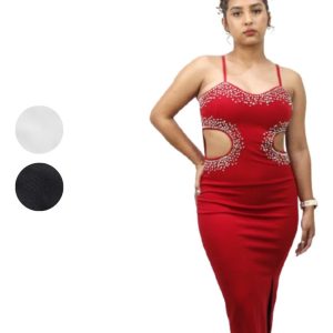 Vestido Americano Marca Love Couture Elegante Con Piedria