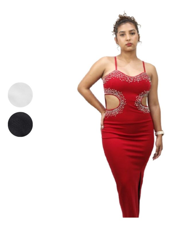 Vestido Americano Marca Love Couture Elegante Con Piedria